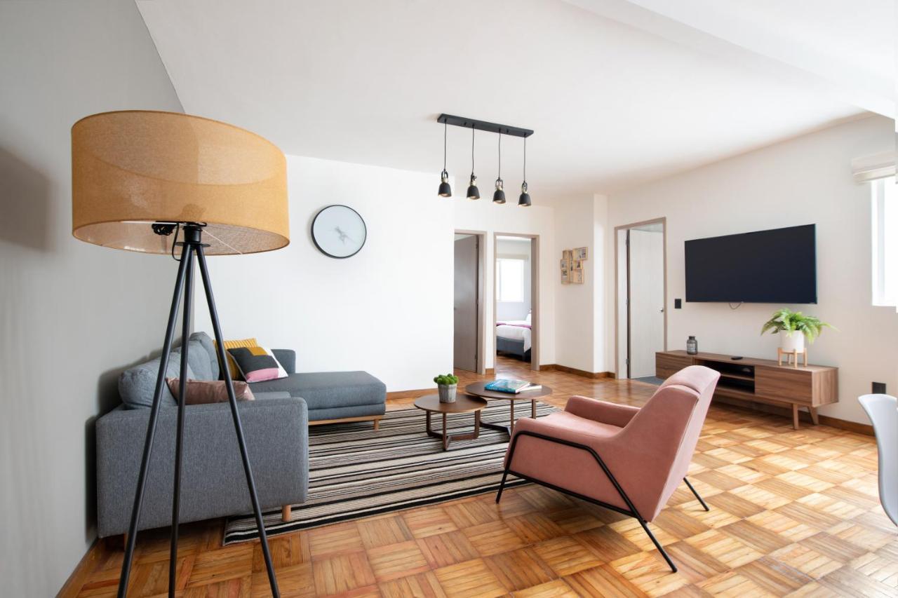 D.4 Acogedor Departamento En La Iconica Roma Norte Città del Messico Esterno foto